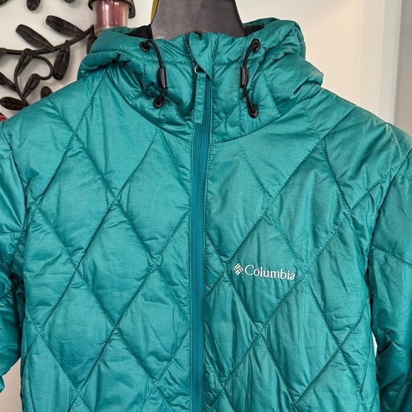 Columbia interchange Women's Teal Quilted Puffer Jacket EUC S - Picture 3 of 11